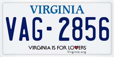 VA license plate VAG2856