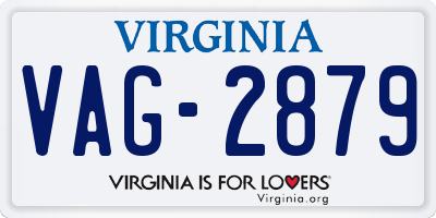 VA license plate VAG2879