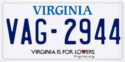 VA license plate VAG2944