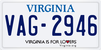 VA license plate VAG2946