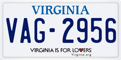 VA license plate VAG2956