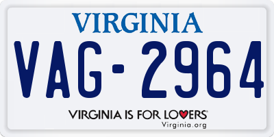 VA license plate VAG2964
