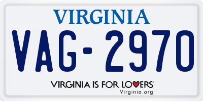 VA license plate VAG2970