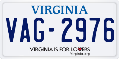 VA license plate VAG2976