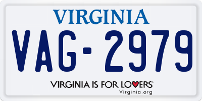 VA license plate VAG2979