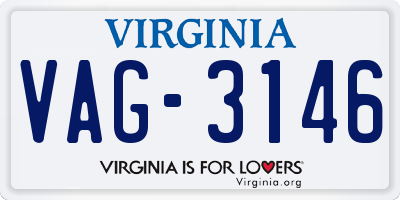 VA license plate VAG3146