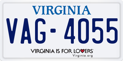 VA license plate VAG4055
