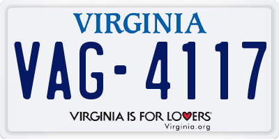 VA license plate VAG4117