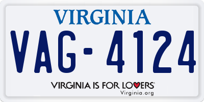 VA license plate VAG4124