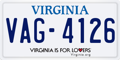 VA license plate VAG4126