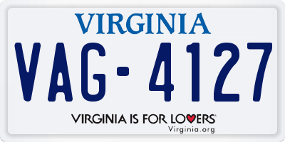 VA license plate VAG4127