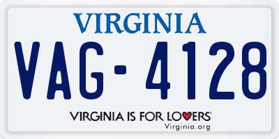 VA license plate VAG4128