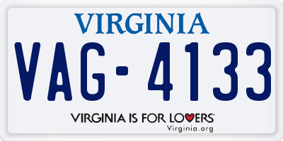 VA license plate VAG4133
