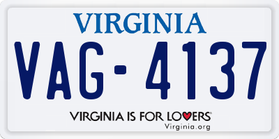 VA license plate VAG4137