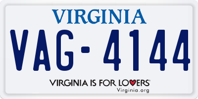 VA license plate VAG4144