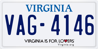 VA license plate VAG4146