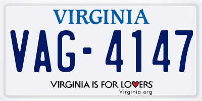 VA license plate VAG4147