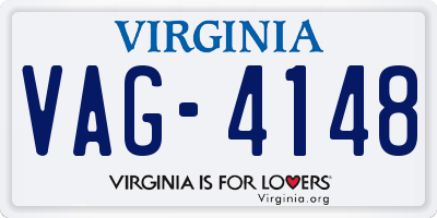 VA license plate VAG4148