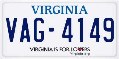 VA license plate VAG4149