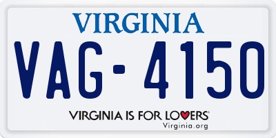 VA license plate VAG4150