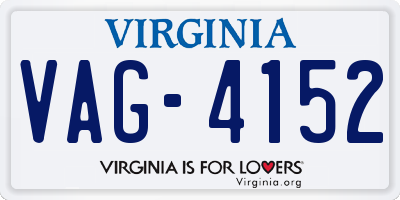 VA license plate VAG4152