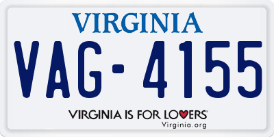 VA license plate VAG4155