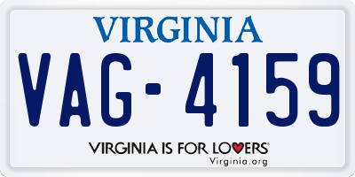 VA license plate VAG4159