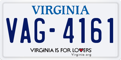 VA license plate VAG4161