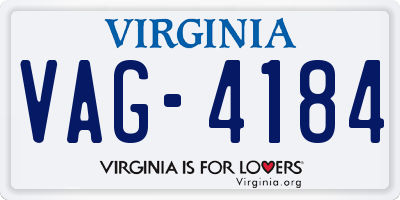 VA license plate VAG4184