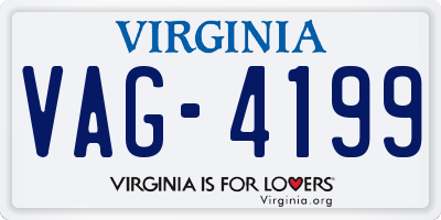 VA license plate VAG4199