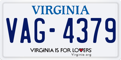 VA license plate VAG4379