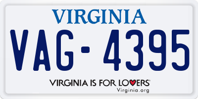 VA license plate VAG4395