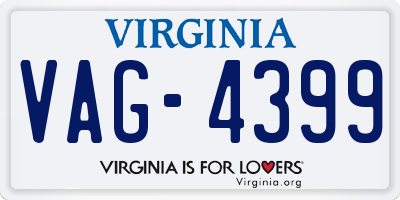 VA license plate VAG4399