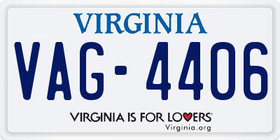 VA license plate VAG4406