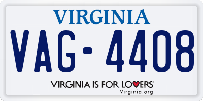 VA license plate VAG4408