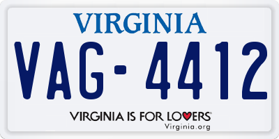 VA license plate VAG4412