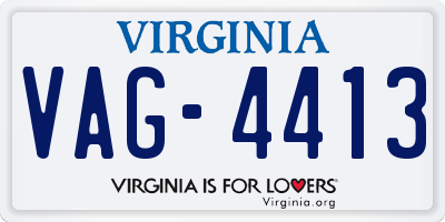 VA license plate VAG4413