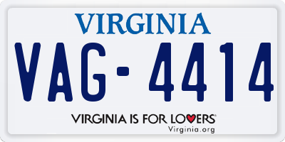 VA license plate VAG4414