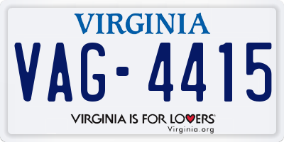 VA license plate VAG4415
