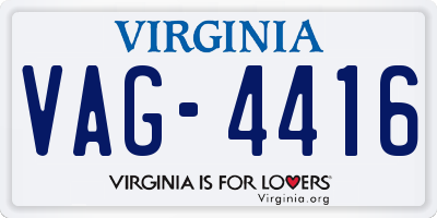 VA license plate VAG4416