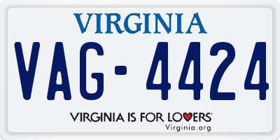 VA license plate VAG4424