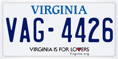 VA license plate VAG4426