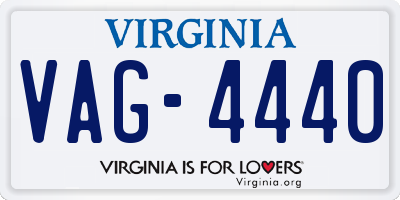 VA license plate VAG4440