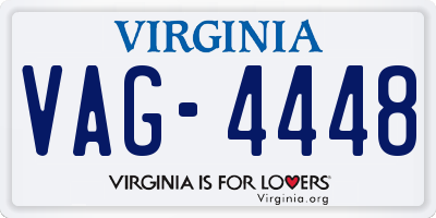 VA license plate VAG4448