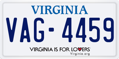VA license plate VAG4459