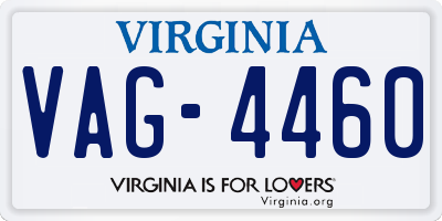 VA license plate VAG4460