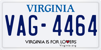 VA license plate VAG4464