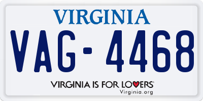 VA license plate VAG4468