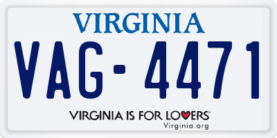 VA license plate VAG4471