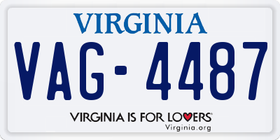 VA license plate VAG4487